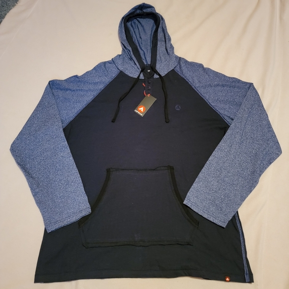 Airwalk Other - Airwalk Color Block Hooded Shirt [L] Blue